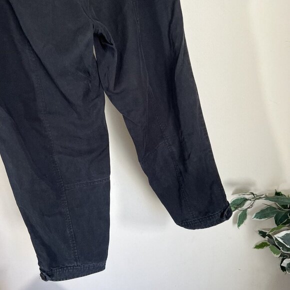 EILEEN FISHER Pants Tencel Organic Cropped Washed Black Pockets Petite M - Picture 3 of 5